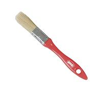 Amig - Paletina Doble de Cerda Pura y Sintética - 20 mm Múltiples Usos - con Virola Niquelada y Mango Ergonómico de Polipropileno Rojo