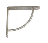 Amig - Palomilla para estanterías de pared - Escuadra metálica para baldas - Ángulo para estantes - Soporte estantería - Acero - Color Plateado - Medida: 250x200 mm - Peso máx. recomendado: 180 Kg