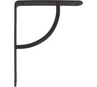 Amig - Palomilla para estanterías de pared - Escuadra metálica para baldas - Ángulo para estantes - Soporte estantería - Acero - Color Negro - Medida: 250x200 mm - Peso máx. recomendado: 90 Kg