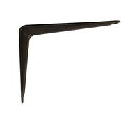 Amig - Palomilla para estanterías de pared - Escuadra metálica para baldas - Ángulo para estantes - Soporte estantería - Acero - Color Negro - Medida: 200x150 mm - Peso máx. recomendado: 35 Kg
