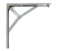 Amig - Palomilla para estanterías de pared - Escuadra metálica para baldas - Ángulo para estantes - Soporte estantería - Acero - Color Cromado - Medida: 400 mm - Peso máx. recomendado: 60 Kg