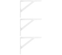 Amig - Palomilla para Estanterías de Pared - Escuadra Metálica para Baldas - Ángulo para Estantes - Soporte Estantería - Acero - Color Blanco - Medida 300x225 mm - Peso Máx. Recomendado 260 Kg