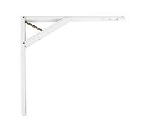 Amig - Palomilla para estanterías de pared - Escuadra metálica para baldas - Ángulo para estantes - Soporte estantería - Acero - Color Gris Metal - Medida: 500 mm - Peso máx. recomendado: 80 Kg