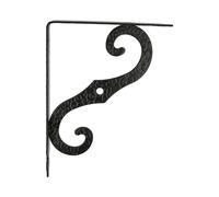 Amig - Palomilla para estanterías de Pared - Escuadra metálica para baldas - Ángulo para estantes - Soporte estantería - Acero - Color Negro - Medida: 250x190 mm - Peso máx. Recomendado: 100 Kg