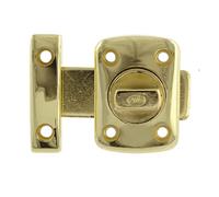 Amig - Pasador de Sobreponer - 30 mm - Adecuado Puertas de Paso de Madera - Cierre Cilíndrico Giratorio - Pestillo para Baño, Dormitorio o Despacho - Cerrojo de Seguridad - Zamak Dorado