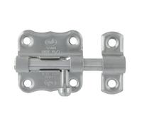 Amig - Pasador de Sobreponer - 40 x 38 mm - Adecuado en Puertas de Paso de Madera - Pestillo para Baño, Dormitorio o Despacho - Cerrojo de Seguridad - Acero Inoxidable 18/8 Mate