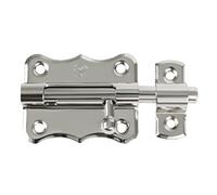 Amig - Pasador de Sobreponer - 70 x 56 mm - Adecuado en Puertas de Paso de Madera - Pestillo para Baño, Dormitorio o Despacho - Cerrojo de Seguridad - Acero Plateado