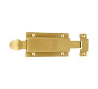 Amig - Pasador de Sobreponer para Puertas Mod.3700 - Pestillo de Seguridad Dorado para Colocar Horizontal o Vertical - De Latón con Acabado Mate - Medidas: 300 x 48 mm - Incluye Tornillos