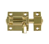 Amig - Pasador de Sobreponer para Puertas Mod.700-40 x 37 mm - Pestillo de Seguridad para Cierre Horizontal o Vertical - De Latón con Acabado Dorado Pulido - Incluye Tirafondos