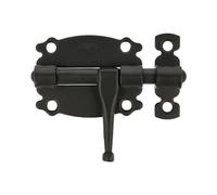 Amig - Pasador de Sobreponer para Puertas y Muebles Mod. 484 - Pestillo de Seguridad para Cierre Horizontal - Material Acero con Eje de Zamak - 60 mm - Estilo Rústico - Incluye Tornillería - Negro