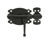 Amig - Pasador de Sobreponer para Puertas y Muebles Mod. 484 - Pestillo de Seguridad para Cierre Horizontal - Material Acero con Eje de Zamak- 100 mm - Estilo Rústico - Incluye Tornillería - Negro