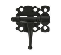 Amig - Pasador de Sobreponer para Puertas y Muebles Mod. 484 - Pestillo de Seguridad para Cierre Horizontal - Material Acero con Eje de Zamak - 40 mm - Estilo Rústico - Negro