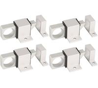Amig - Pasador de Sobreponer para Ventanas Mod.960 - Pestillo de Perno Apto para Cierre Horizontal o Vertical - De Aluminio con Acabado Plateado - 22 x 40 mm - Incluye Tirafondos (Paquete de 4)