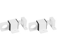 Amig - Pasador de Sobreponer para Ventanas - Pestillo de Perno Apto para Cierre Horizontal o Vertical - De Aluminio Acabado en Blanco - Medidas: 22 x 40 mm - Incluye Tirafondos (Paquete de 2)