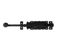 Amig - Pasador de Sobreponer - Pestillo para puertas - Cierre resistente para portones - Acero y Zamak - Color: Negro - 300x60 mm - Incluye Tornillos