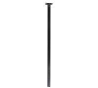 Amig - Pata Cuadrada para Mueble - Mod. 3-25 x 25 x 600 mm - con Tornillo de Regulación - Atornillable por 4 Puntos - Resiste hasta 15 Kg/Pata - Acero Negro