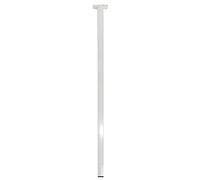 Amig - Pata Cuadrada para Mueble - Mod. 3-25 x 25 x 600 mm - con Tornillo de Regulación - Atornillable por 4 Puntos - Resiste hasta 15 Kg/Pata - Acero Blanco