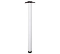 Amig - Pata para Mesa Ajustable de Acero - Altura Regulable 10 mm - Patas para Mesas de Escritorio, Cocina o Comedor - Medidas 710x60x1,2 mm - Resistencia de Carga 15 kg por Pata - Color Blanco