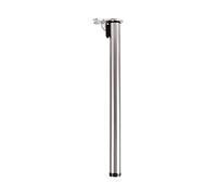 Amig - Pata para Mesa - Plegable de Acero - Altura de 10 mm - Patas para Escritorios, Cocinas y Muebles de Oficina - Medidas Ø50x710mm - Resistencia Carga 15 kg por Pata - Color Cromo Mate