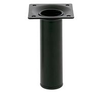 Amig - Pata Redonda para Mueble - 30X200 mm - Acero - para Mesas de Centro, Noche, Cómodas... - Tapón Antirayaduras - Resistentes - Blanco - Tornillería incluída
