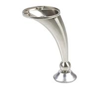 Amig - Pata Redonda para Mueble - Mod. 13-120 mm - Diseño Moderno y Sencillo - Resiste hasta 10 Kg/Pata - con Alta Resistencia - Acero Níquel Cepillado