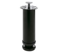 Amig - Pata Redonda para Mueble - Mod. 5-150 x 50 x 1,2 mm - Altura Ajustable de 10 mm - Resiste hasta 20 Kg/Pata - con Alta Resistencia - Acero Negro