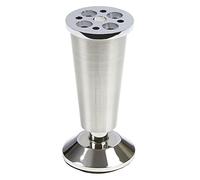Amig - Pata Redonda para Mueble - Mod. 8-100 mm - Diseño Moderno y Sencillo - Resiste hasta 10 Kg/Pata - con Alta Resistencia - Acero Níquel Cepillado