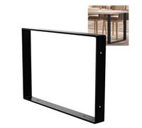 Amig - Patas para Mesas de Comedor o Recibidor - Pata Rectangular Metálica para Mesa de Estilo Industrial - Material: Acero - 780 x 80 x 712 mm - Resistencia y Durabilidad - Acabado en Negro Mate