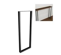 Amig - Patas para Mesas de Recibidor o Entrada - Pata Rectangular Metálica para Mesa de Estilo Industrial - Material: Acero - 800 x 300 x 40 mm - Resistencia y Durabilidad - Acabado en Negro Mate