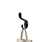 Amig - Perchero de pared - 95 x 52 x 30 mm - Colgador color Negro Mate - Fabricado en Zamak. Mod. CS32