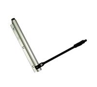 Amig - Pernio Muelle de Aluminio con Brazo de Acero Inoxidable Mod. 200-190 x 180 mm - Regular la Potencia de Cierre de Puertas Ligeras - Máximo 40 kg - Acabado Plata