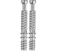 Amig - Perno para Excéntrica - Metálico - Con Rosca M6 - Ø 6 x 41 x 34 x 8 mm - 10 Unidades - Para Ensamblado de Tableros con Enganche de Excéntrica Modelo 35 de Ø 15 mm - Acero Plateado