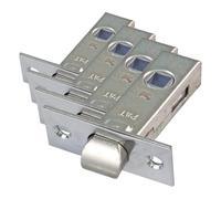 Amig - Picaporte Puerta Interior - Medida 45 mm - Para Puertas de Madera - Frente y Soporte en Canto Cuadrado - Para Manillas con Cuadradillo de 8 mm - Acero Plateado (Paquete de 4)