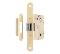 Amig - Picaporte Unificado para Puertas de Madera - Cerradura para Puerta Interior - Cierre de Embutir de Acero Latonado - Entrada 50 mm - Acabado: Mate