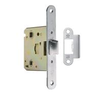 Amig - Picaporte Unificado para Puertas de Madera - Cerradura para Puerta Interior - Cierre de Embutir de Acero Latonado - Entrada 50 mm - Acabado: Inox Mate