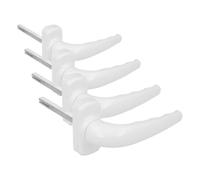Amig - Pieza de Manilla de Roseta Reforzada - Modelo Sendoa - Fabricada en Aluminio - Medida: 125 X 66 mm - Cuadradillo de 8 mm - Blanco (Paquete de 4)