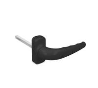 Amig - Pieza de Manilla de Roseta Reforzada - Modelo Sendoa - Fabricada en Aluminio - Medida: 125 X 66 mm - Cuadradillo de 8 mm - Negro