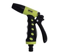 Amig - Pistola de Riego - Regulable - 150 mm - Caudal Fácilmente Ajustable - Palanca de Bloqueo para Mayor Comodidad - Plástico ABS y Goma - Verde Pistacho y Negro