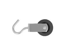 Amig - Polea con Gancho Modelo 601 - Rueda de Plástico Negra - 8 x 60 mm - Acero Zincado - No Apta para Elevación