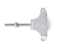 Amig - Polea con Roldana de Plástico de 39 mm Mod.212 - M6 x 60 mm - Especial para Tendederos de Ropa - Acero Inoxidable 18/8 - con Tornillo de Sujeción y Guías