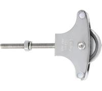 Amig - Polea con Roldana Metálica de 39 mm Mod.22 | M6 x 60 mm | Para Tendederos de Ropa | Acero Inoxidable 18/8 | Con Tornillo de Sujeción y Guías (Paquete de 6)