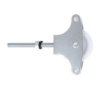 Amig - Polea de Acero con roldana de plástico zincado de 39 mm para tendedero de Ropa. Incluye Tornillo de sujeción y guías.