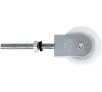 Amig - Polea de Acero con Roldana para Tendederos de Ropa ø 39 mm - Incluye Tornillo de Sujección - Fabricada de Acero (Paquete de 6)