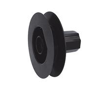 Amig - Polea de Disco de Nylon Negro para Rodamiento de Eje de Persianas Enrrollables, Color Negro, Para Cintas de 18 mm, Tubos de 42 mm y Testeros de Aluminio, Diámetro 140 mm