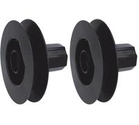 Amig - Polea de Disco de Nylon Negro para Rodamiento de Eje de Persianas Enrrollables - Para Cintas de 18 mm, Tubos de 42 mm y Testeros de Aluminio - Diámetro Ø120 mm (Paquete de 2)
