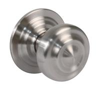 Amig - Pomo de Latón para puertas - Base de Acero - Diámetro Tirador 70 mm - Incluye Tornillo y Tuerca de Fijación - Ideal para Puertas de Entrada - Acabado: Cromado Mate