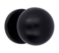 Amig - Pomo de Puerta - Fabricado en Acero Inoxidable - Tirador: Ø70 mm - Negro - Resistente al Frotamiento, Óxido y Corrosión