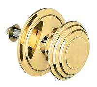 Amig - Pomo de Puerta - Fabricado en Latón - Tirador: Ø76 mm - Dorado -Macizo - Resistente al Frotamiento, Óxido y Corrosión