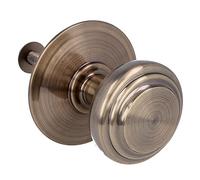 Amig - Pomo Mod. 15 para puerta de entrada - Pomo tallado para puertas exteriores con diseño elegante y resistente - Ø 70 mm x 77 mm - Latón macizo