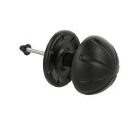 Amig - Pomo Redondo para Puertas Exteriores de Entrada - Tirador para Puerta Principal del Hogar - Diámetro tirador Ø70 mm - Zamak - Negro - Incluye Tornillo y Tuerca de Fijación